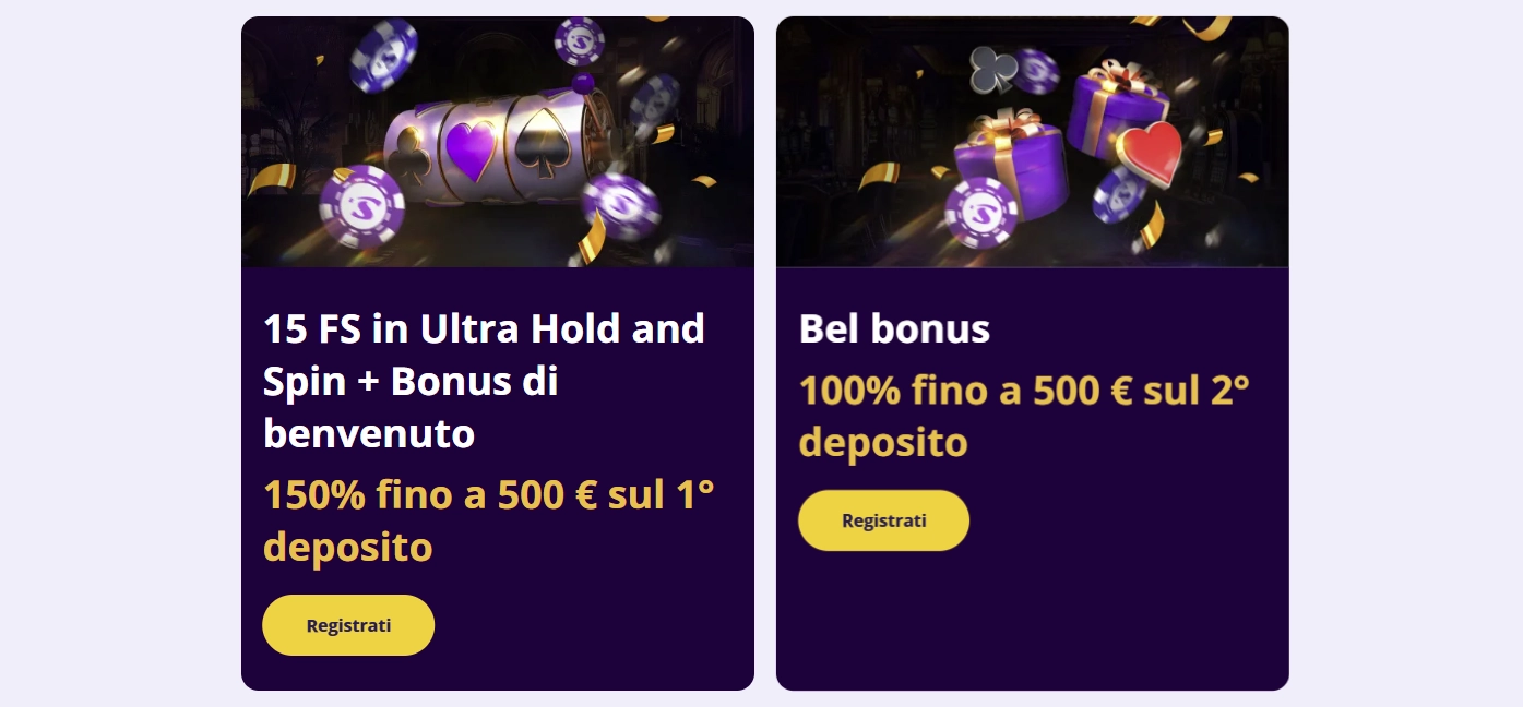 Card bonus progressivo di Stellare Casino