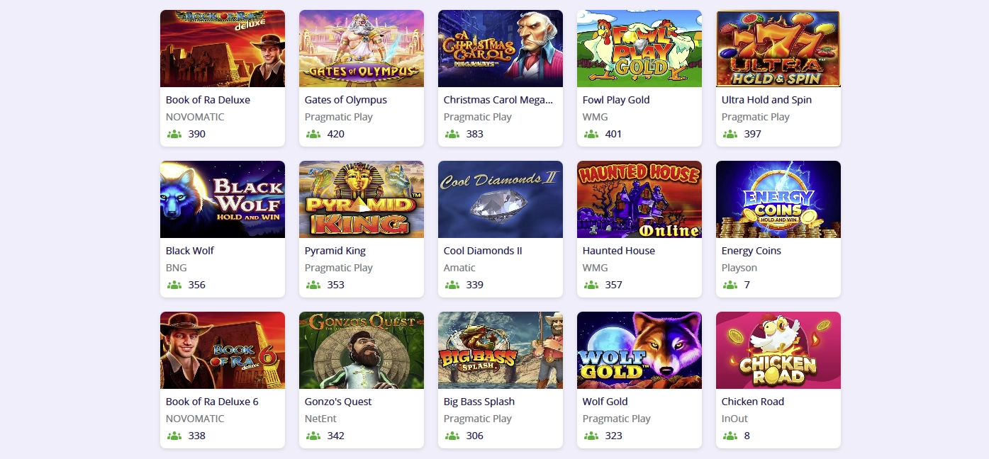 Panoramica giochi Stellare Casino